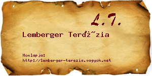 Lemberger Terézia névjegykártya